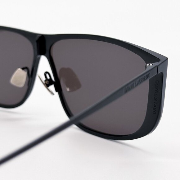 NEW SAINT LAURENT SL605 LUNA 002 SILVER SUNGLASSES SL 605 SHIELD - Picture 8 of 11